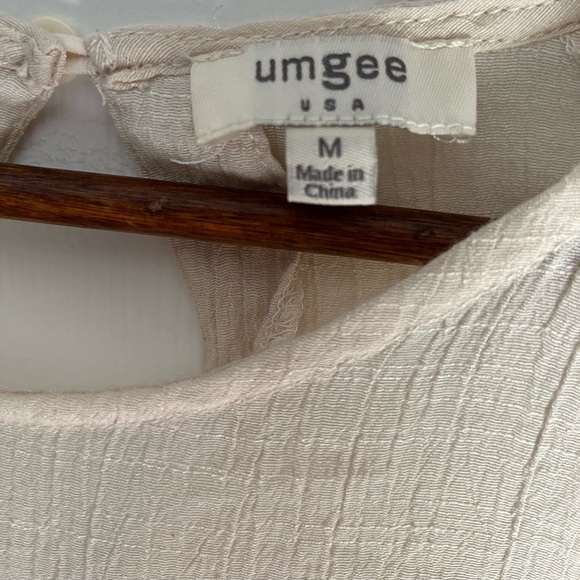 Umgee Cream Embroidered Flutter-Sleeve Peasant Top with Red Floral Accents - Picture 9 of 13